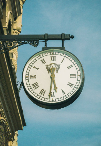 City clock on the street