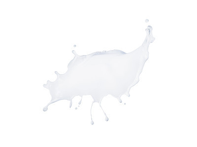 Milk splash isolated on white background