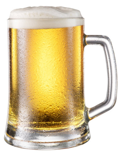 Steamy mug of beer.