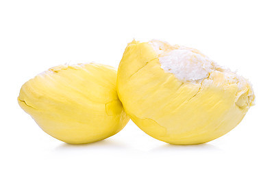 yellow durian ,king of fruits and tropical fruit isolated on white background