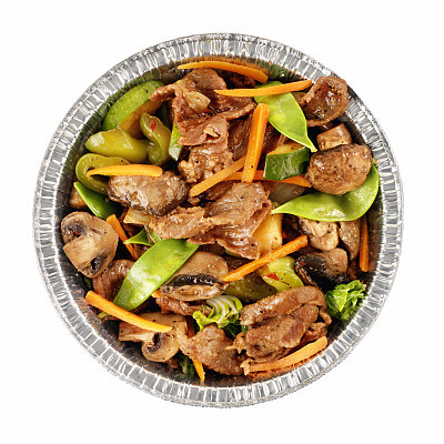 Chinese Take Out, Beef Stir fry with Mixed Vegetables