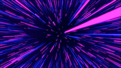 Blue & purple abstract radial lines geometric background