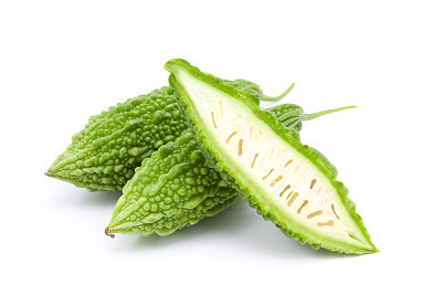 fresh bitter gourd isolated