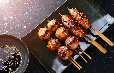 japanese meatball grill  or tsukune.