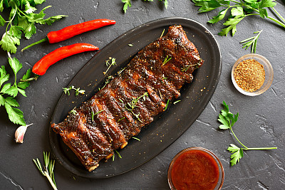 Grilled pork ribs