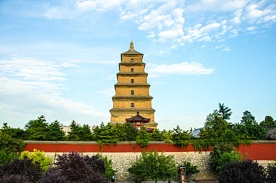 Xi'an Big Wild Goose Pagoda Buddhist Historic Buildings