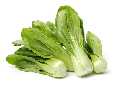 Fresh Shanghai (small) paksoi  on white background