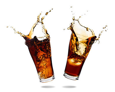 Cola splashing