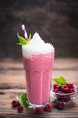 Raspberry milkshake