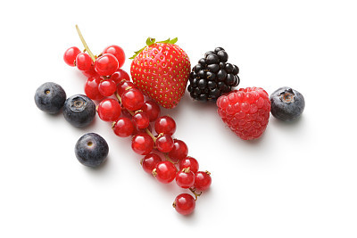Fruit: Strawberry, Raspberry, Blueberry, Blackberry and Red Currant
