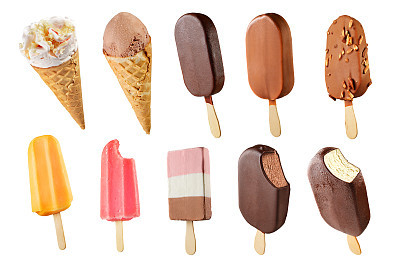 Set of ice creams