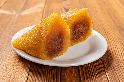 cut out  traditional Chinese ZongZi for dragon boat festival on wood table