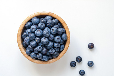 Blueberries isolated on white