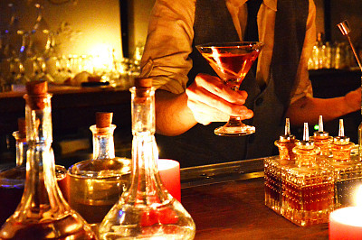Bartender Making Cocktails