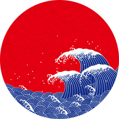 wave. pattern of Japanese style.