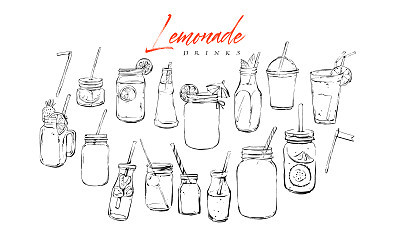 hand drawn graphic textured artistic bar