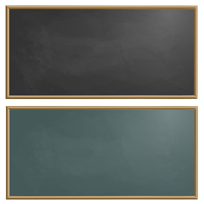 Set drawing board chalk vector illustration