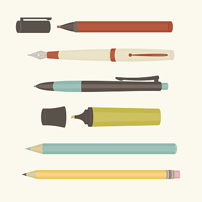 Collection of writing tools