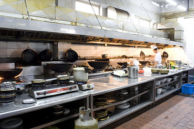 Interior of a restaurant kitchen