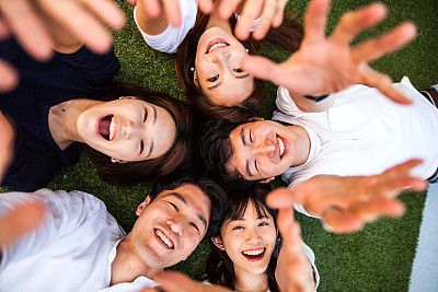 People having fun, taking a Selfie all together at party