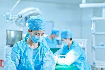 Doctors operating