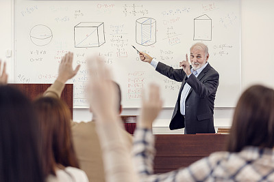 Professor and students in the classroom