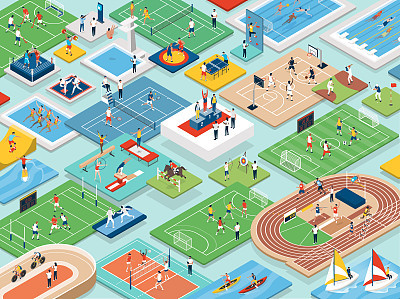 Sports and athletes international competition