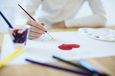 Drawing with watercolors