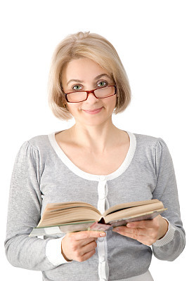 Woman with the book