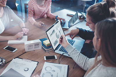 Young business people working together in the office