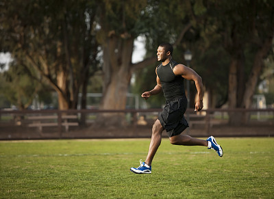 Fitness: African American Athlete Running