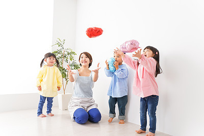 Children and teacher at Kindergarten