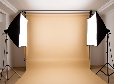 Empty photographic studio