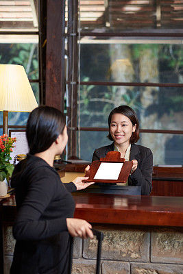 At reception