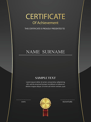 Vector certificate template.