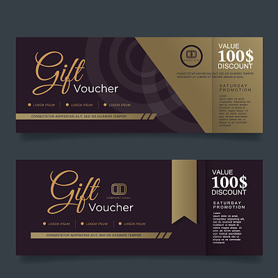 gift voucher design vector template