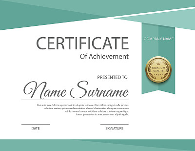 Vector certificate template.