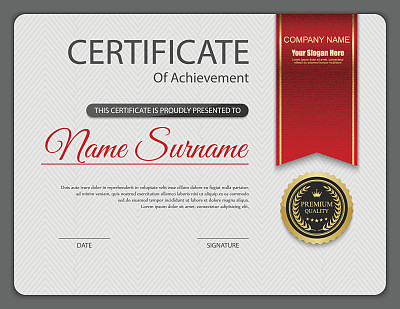 Vector certificate template.