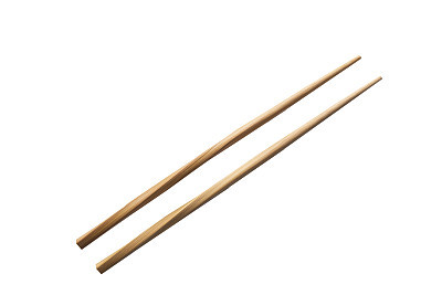 chopsticks isolated on white
