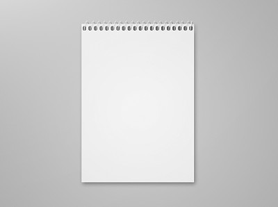Blank Sketch Pad on Gray