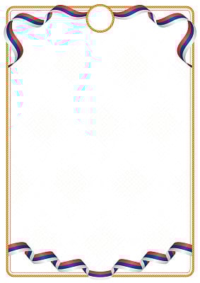 frame and border of serbia colors flag