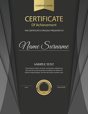 Vector certificate template.