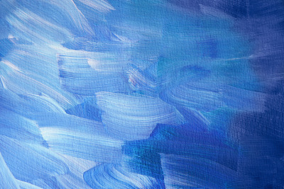 Painted canvas - blue and white