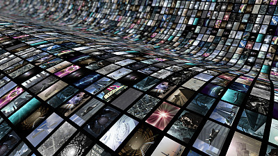Curved video wall