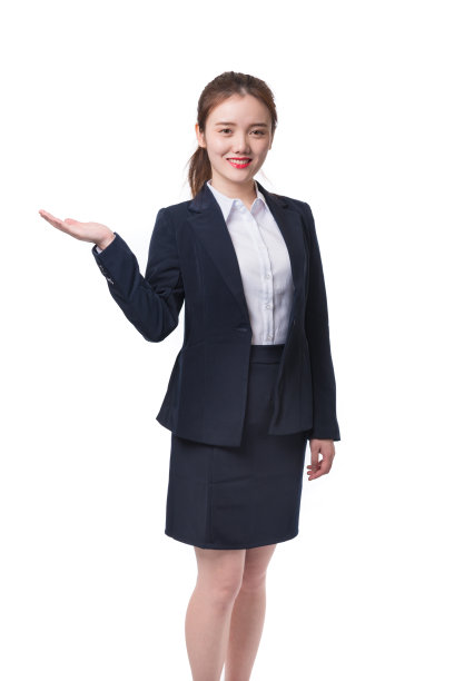 business woman pointing
