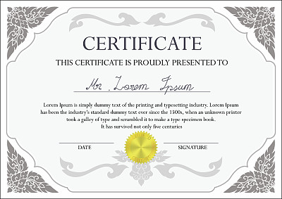Thai art certificate