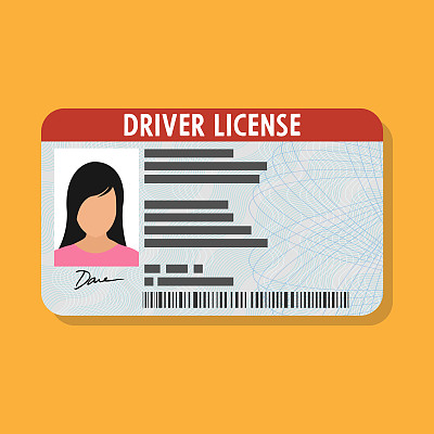 The idea of personal driving license, driving license, identity card. ID card, identification card, identity verification, person data. Modern vector illustration in a flat style.