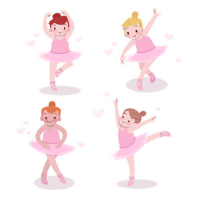 cute kids ballet dancer collection