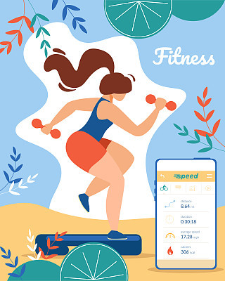Fitness and Healthy Lifestyle Banner Outdoor Sport