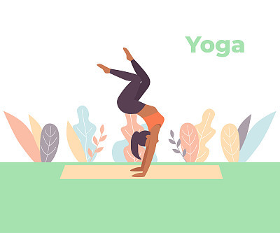 yoga woman lettering